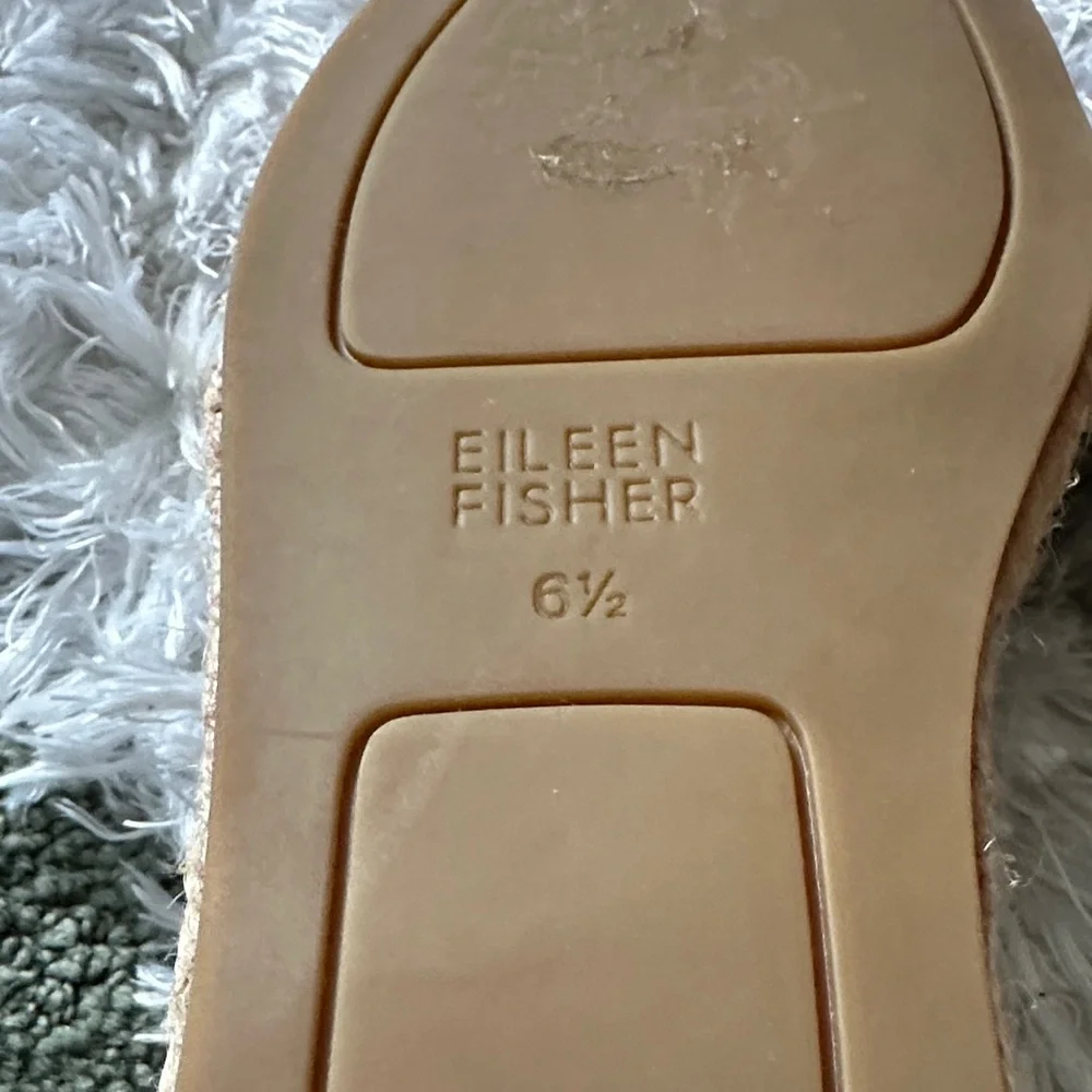 Eileen Fisher Beige Espadrille Flats - Picture 4 of 5